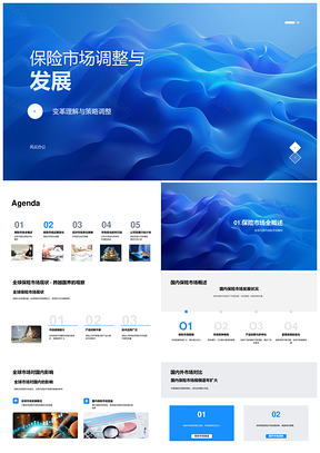 国内外保险市场调整策略机遇挑战分析PPT模板