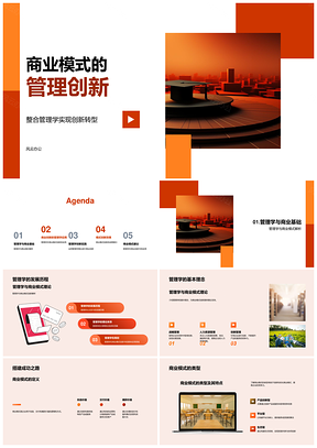 管理学理论驱动商业模式创新战略人力PPT模板