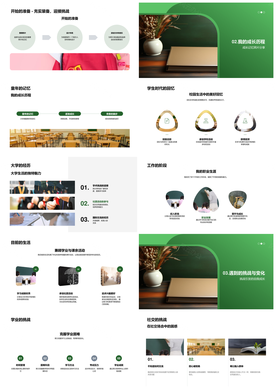 家庭伴我回溯成长脚步PPT模板