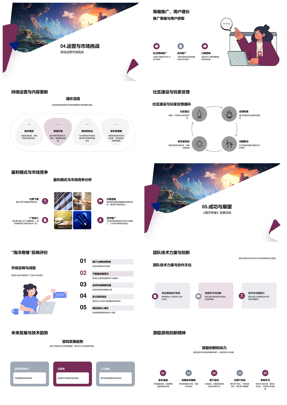 海洋奇缘游戏开发运营挑战与水下玩法解析PPT模板
