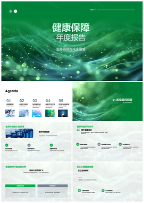 健康保障年度体检心理疫苗疾病压力管理报告PPT模板