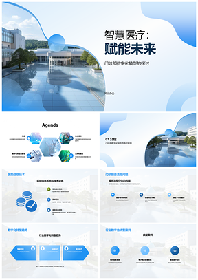 智慧医疗数字化转型策略提升医院服务效率PPT模板