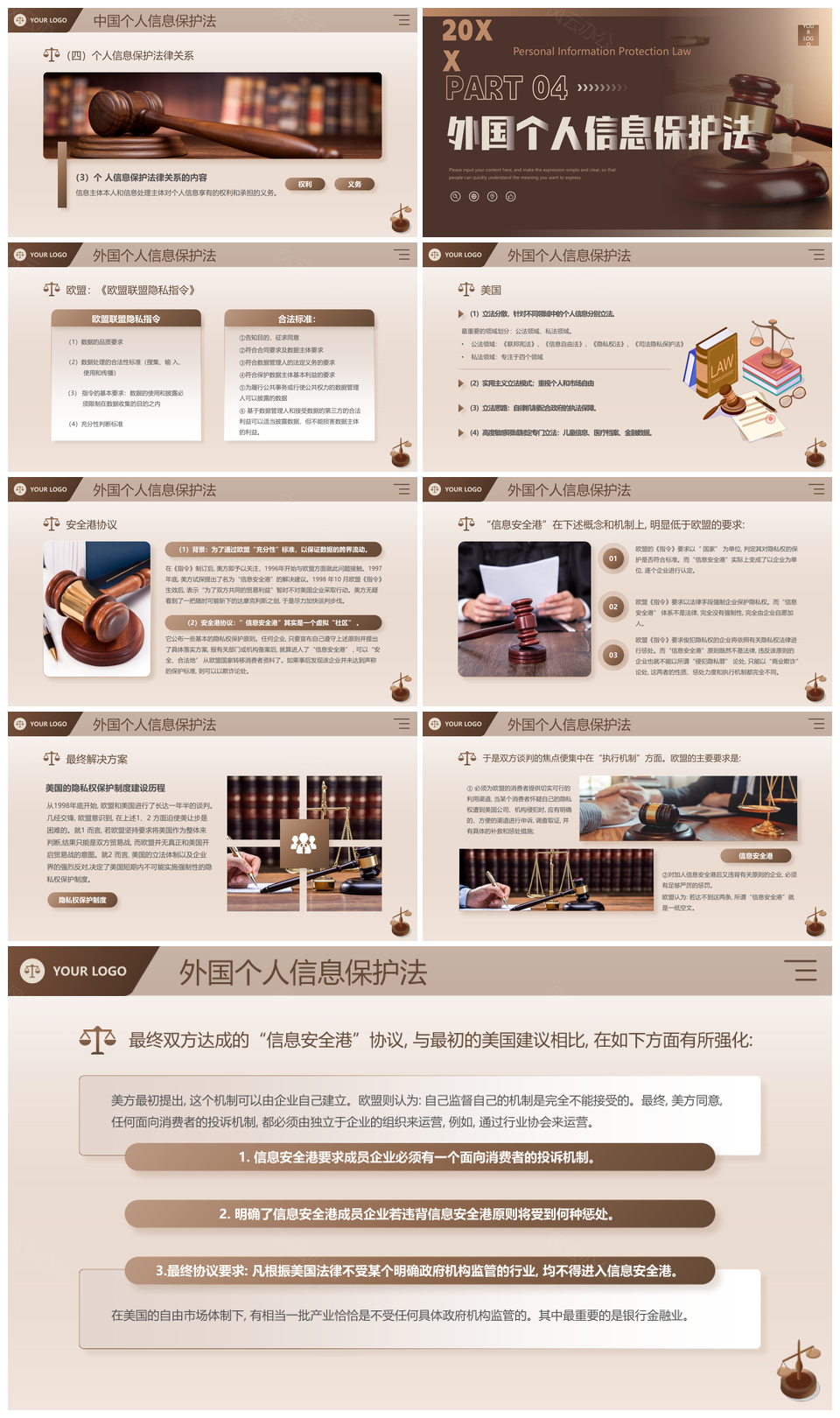 2025企业商务普法培训个人信息保护网络安全PPT模板