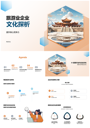 地域建筑文化视域下旅游业企业文化核心竞争力PPT模板