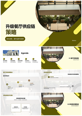 餐厅供应链管理升级优化采购库存供应商合作评估PPT模板