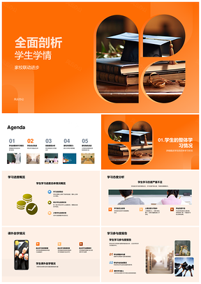 学情分析态度进度优劣势家校班风定制建议PPT模板
