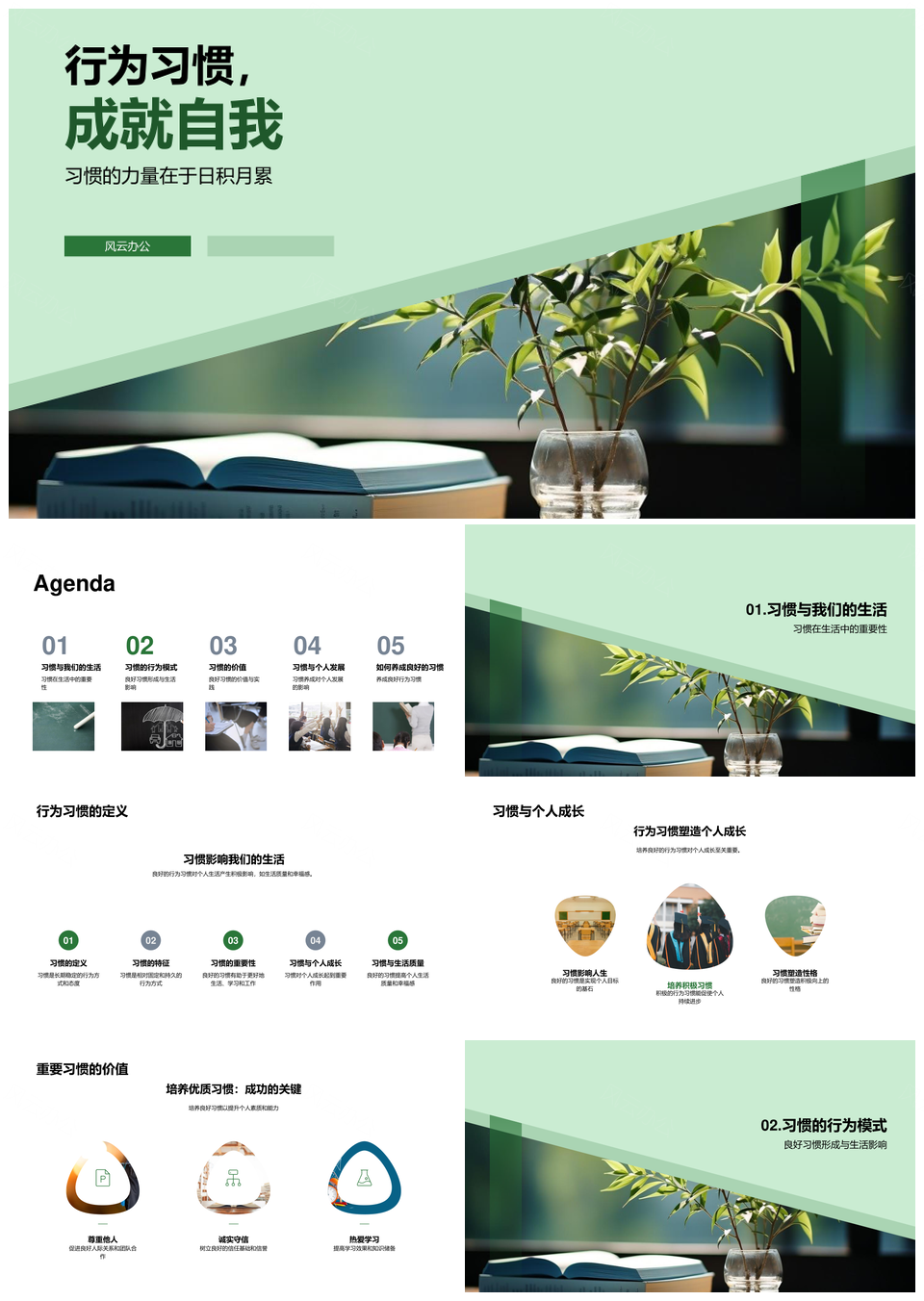 习惯力量成就个人成长PPT模板