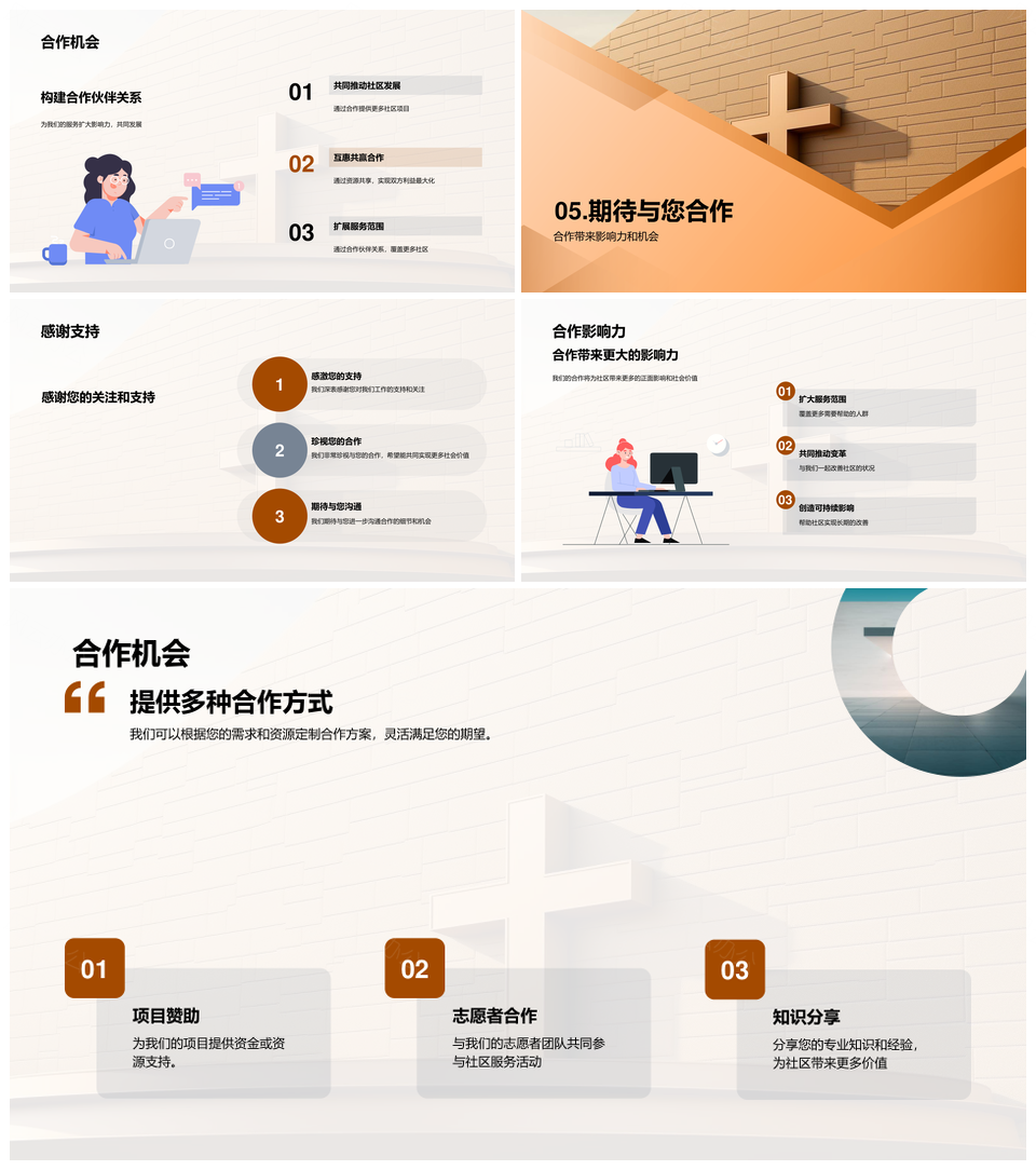 宗教团体服务社区践行使命显价值成就PPT模板