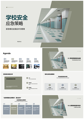 学校建筑安全应急策略PPT模板