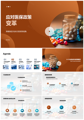 医保政策变革下财务策略调整与政府合作PPT模板