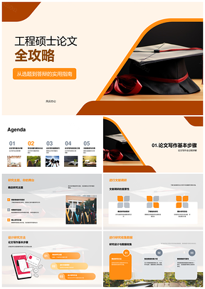 工程硕士论文全流程研究与防抄袭攻略PPT模板