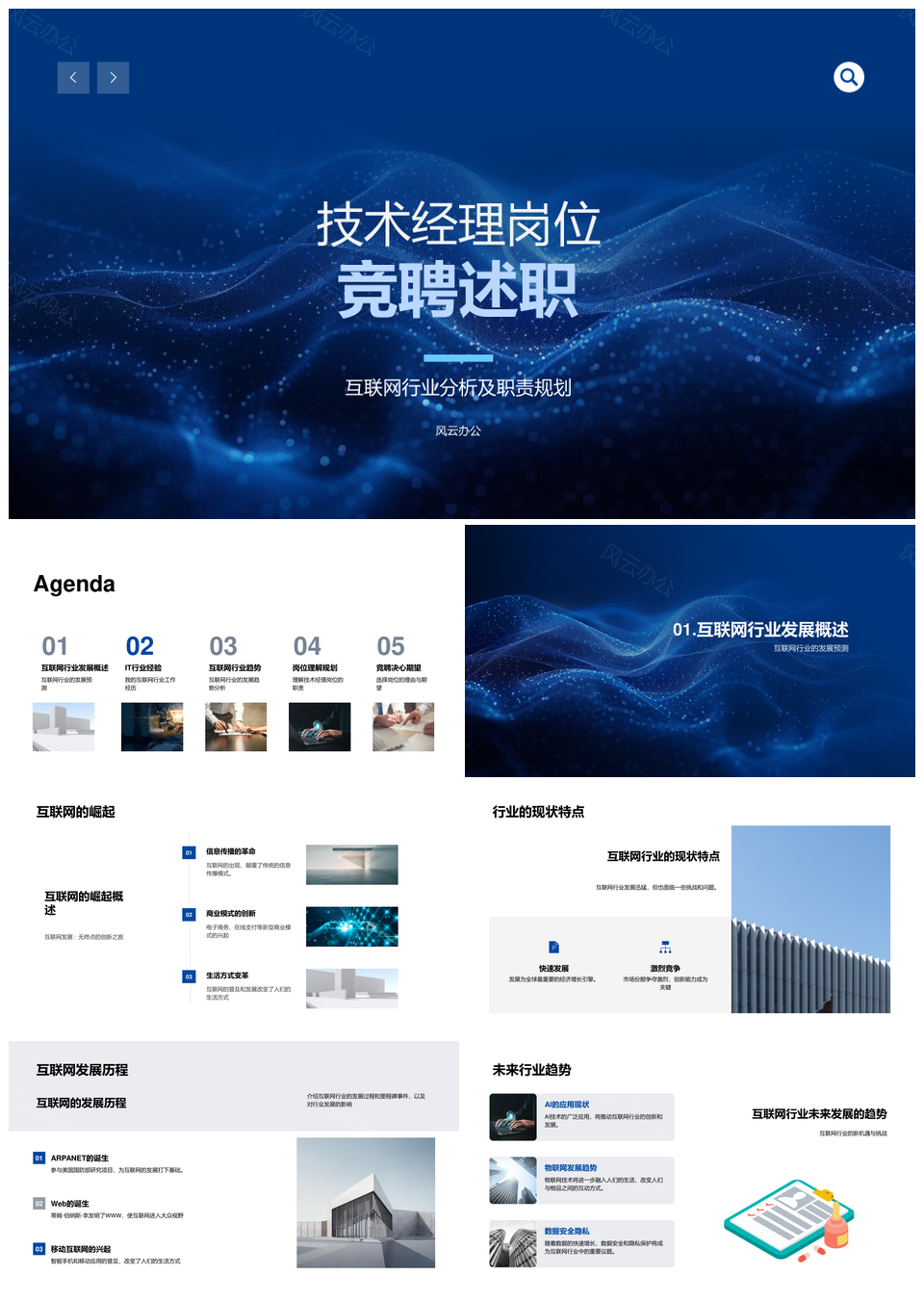 技术经理竞聘述职AB公司职责规划及发展预测PPT模板