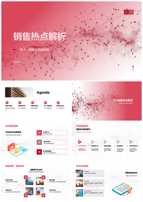 双十一营销数据消费行为动机原子级解析PPT模板