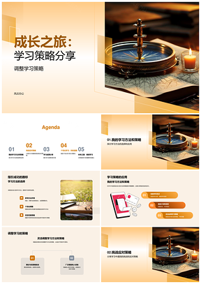 成长之旅学习策略调整应对挑战未来之路PPT模板
