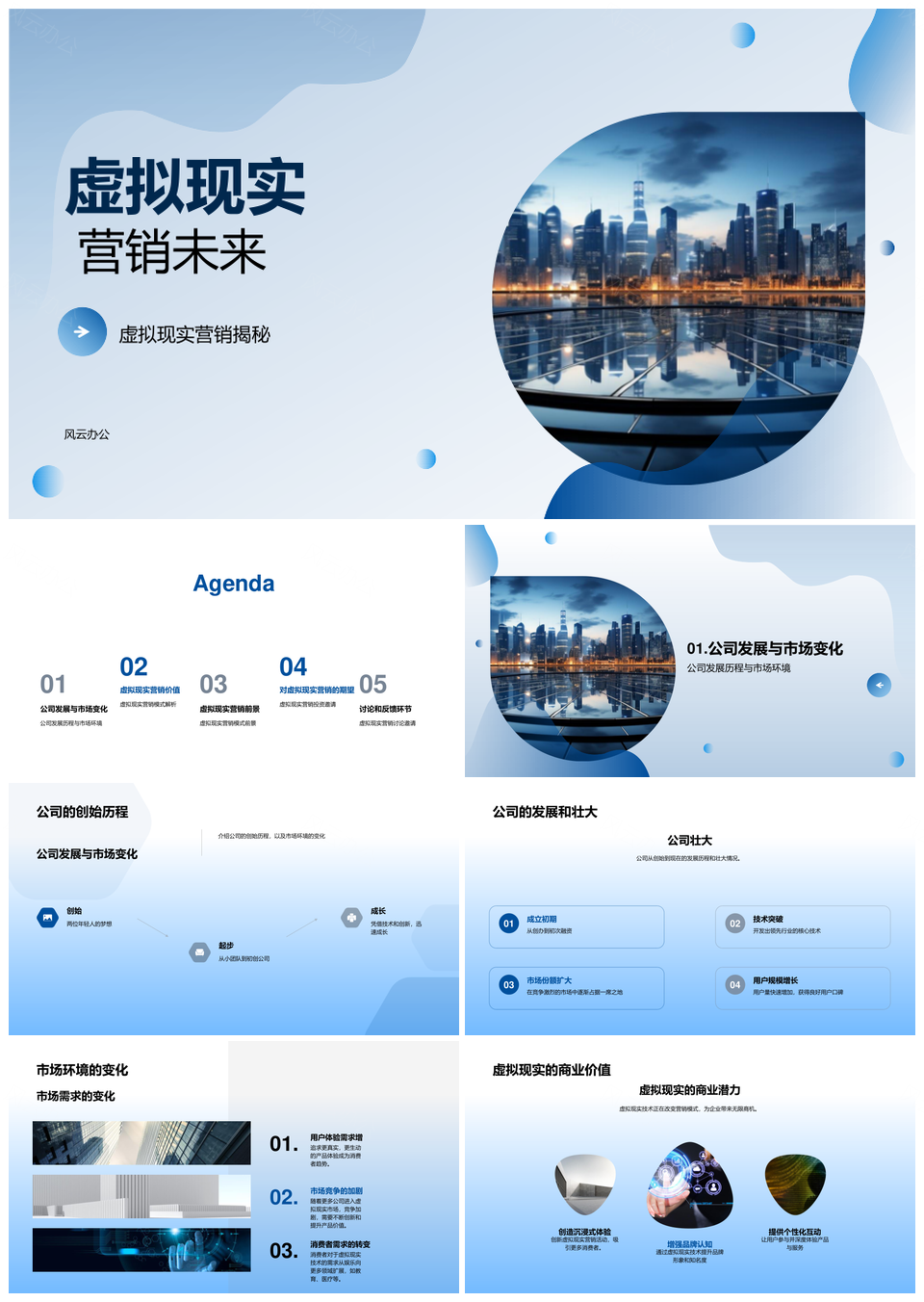 虚拟现实营销模式未来前景与挑战PPT模板