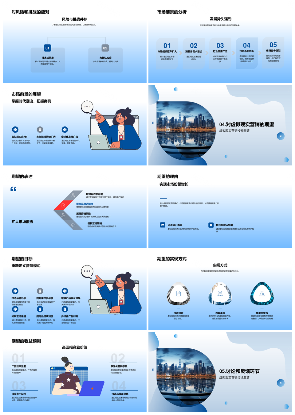 虚拟现实营销模式未来前景与挑战PPT模板