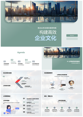 高管HR聚精神筑高效文化提满意促发展PPT模板