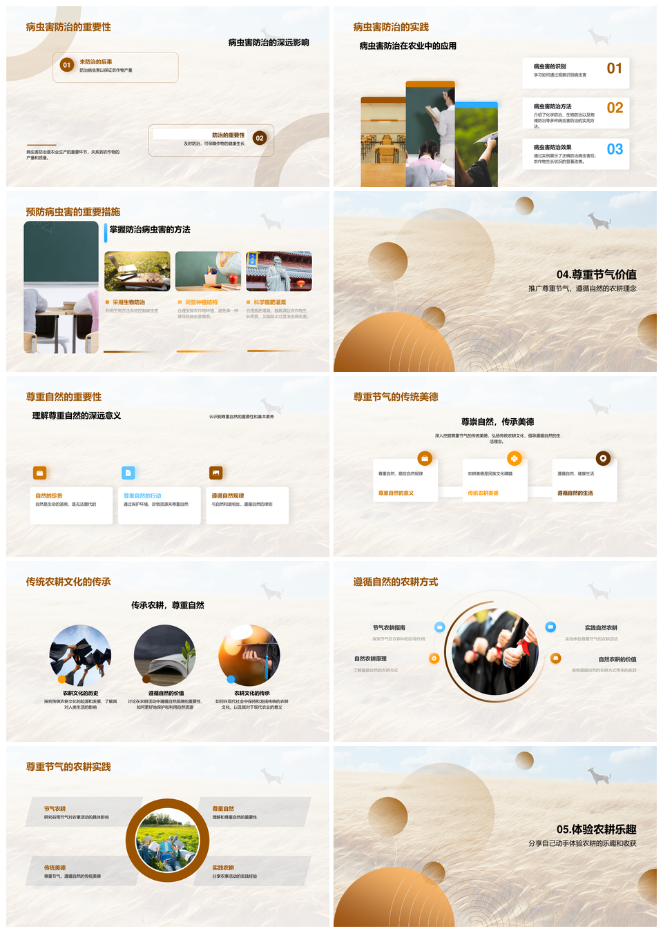 谷雨农耕活动与自然防治文化PPT模板