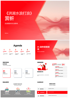 洪湖水浪打浪抗战艺术影响杨洪基旋律贡献分析PPT模板