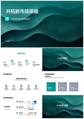 开拓新市场策略机遇挑战合作推广竞品优品PPT模板