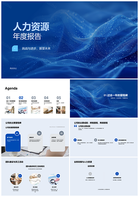 人力资源年报成就里程碑疫情影响新市场拓展PPT模板