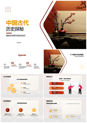 中国古代历史重大事件人物朝代演变PPT模板