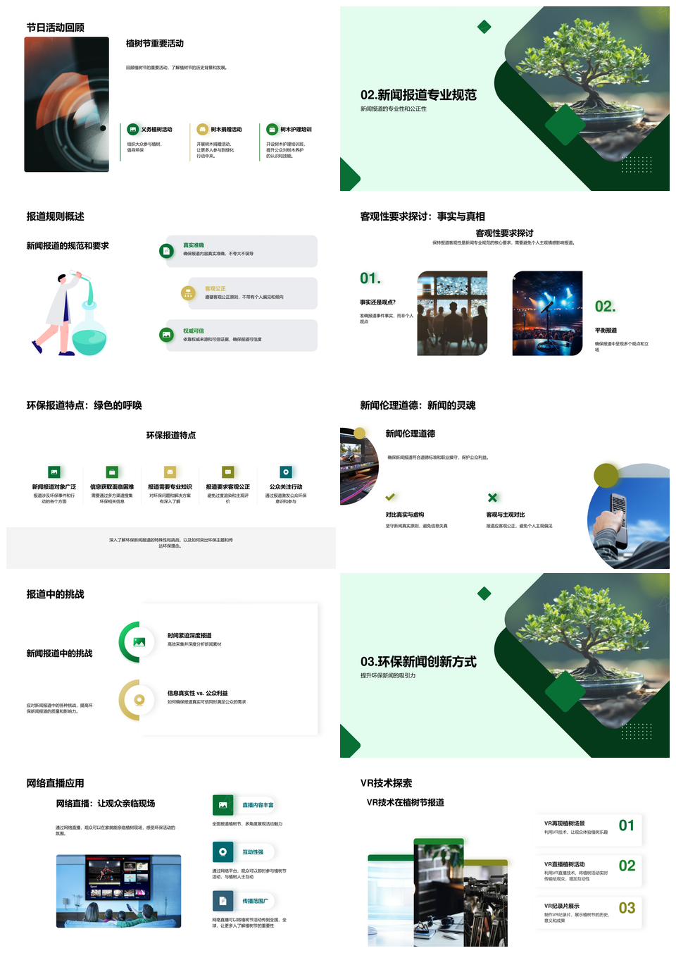 环保新闻人植树节报道策略传统媒体伦理规范PPT模板