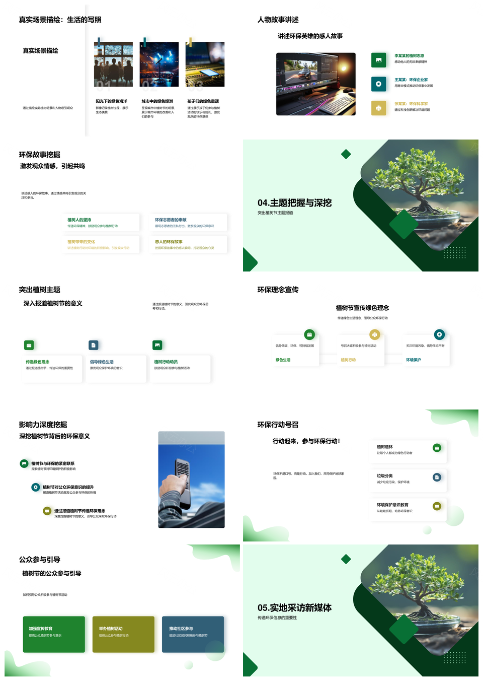 环保新闻人植树节报道策略传统媒体伦理规范PPT模板