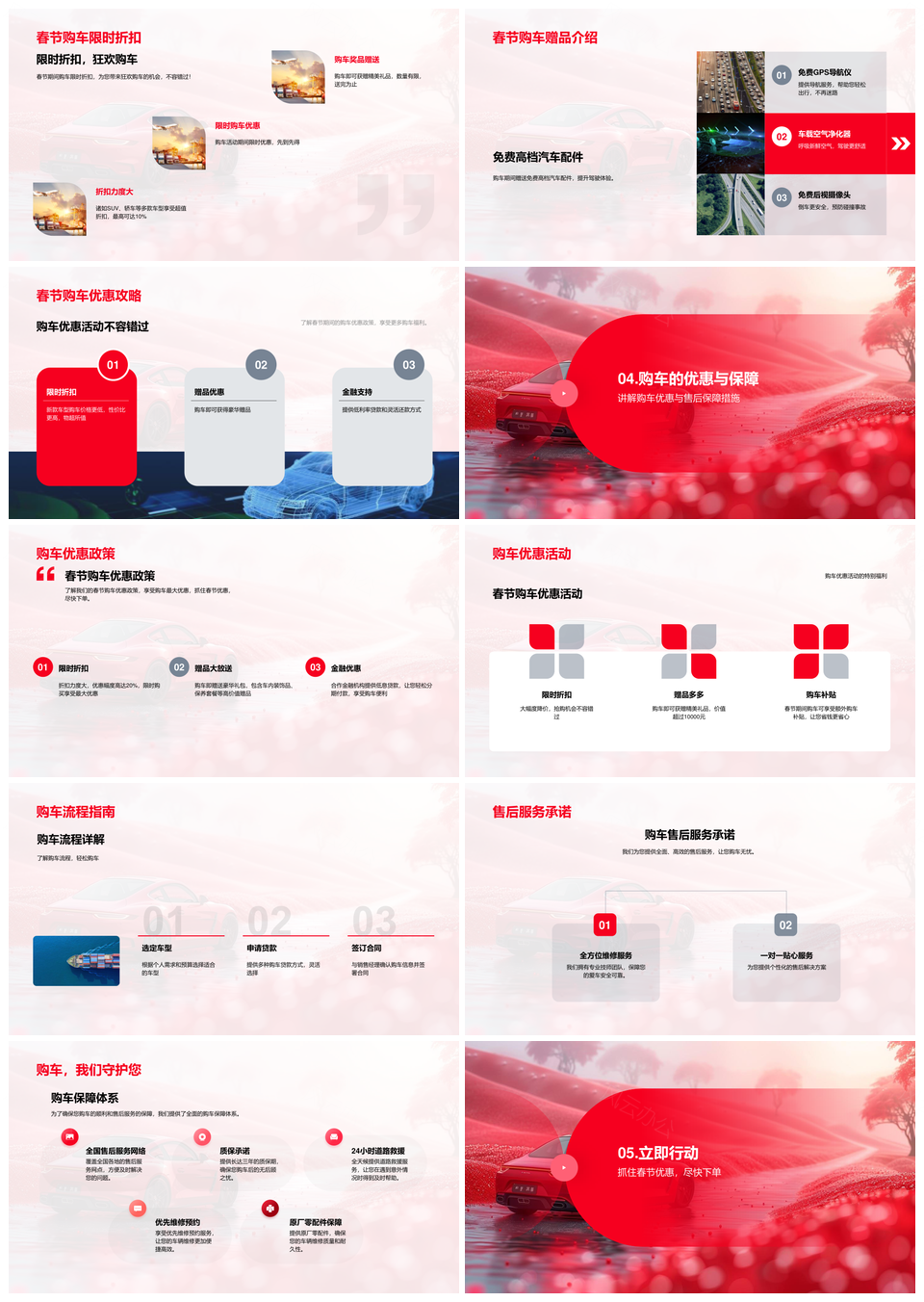 2025春节购车促销限时折扣市场分析攻略PPT模板