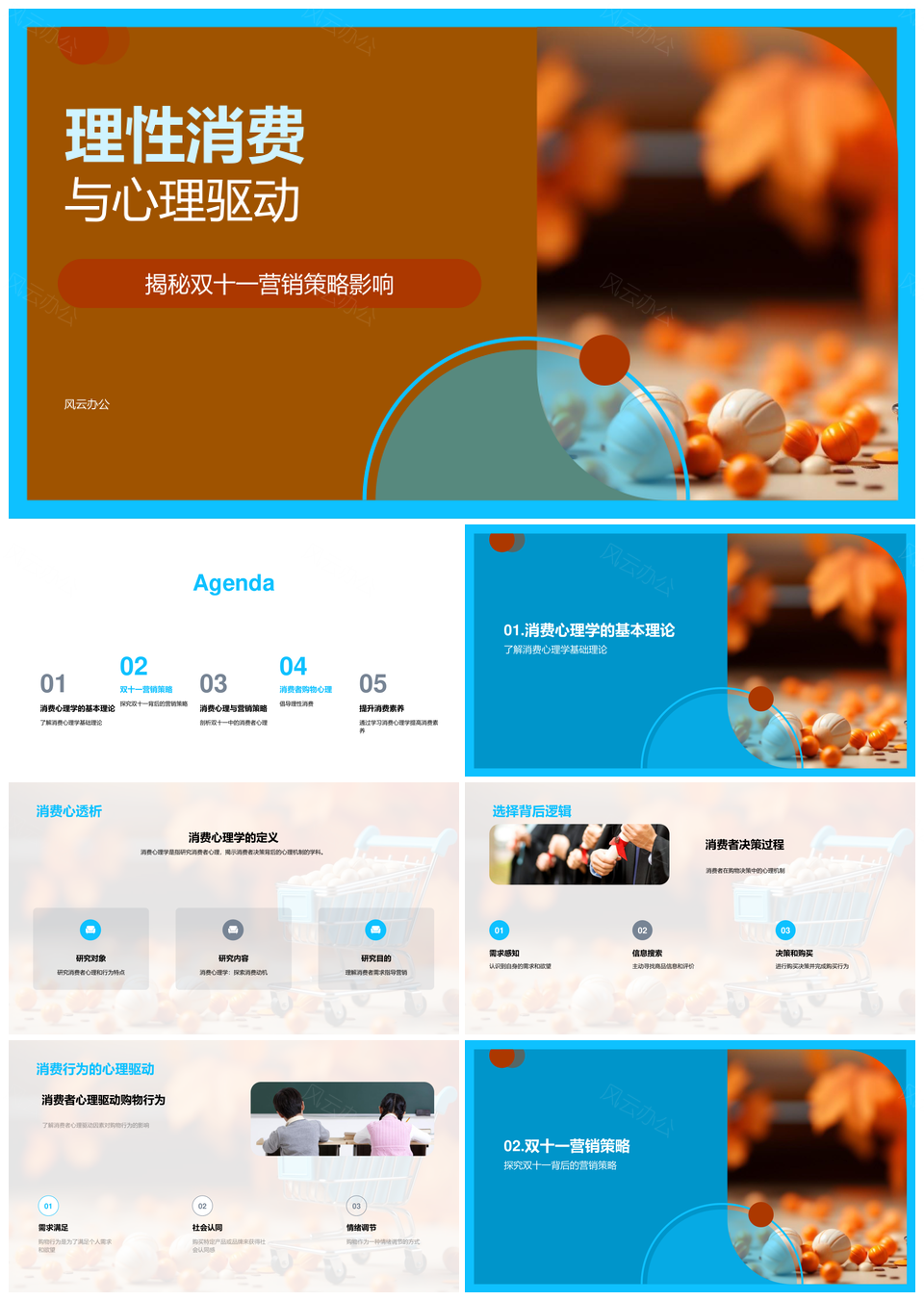 双十一营销策略与消费心理驱动理性决策PPT模板