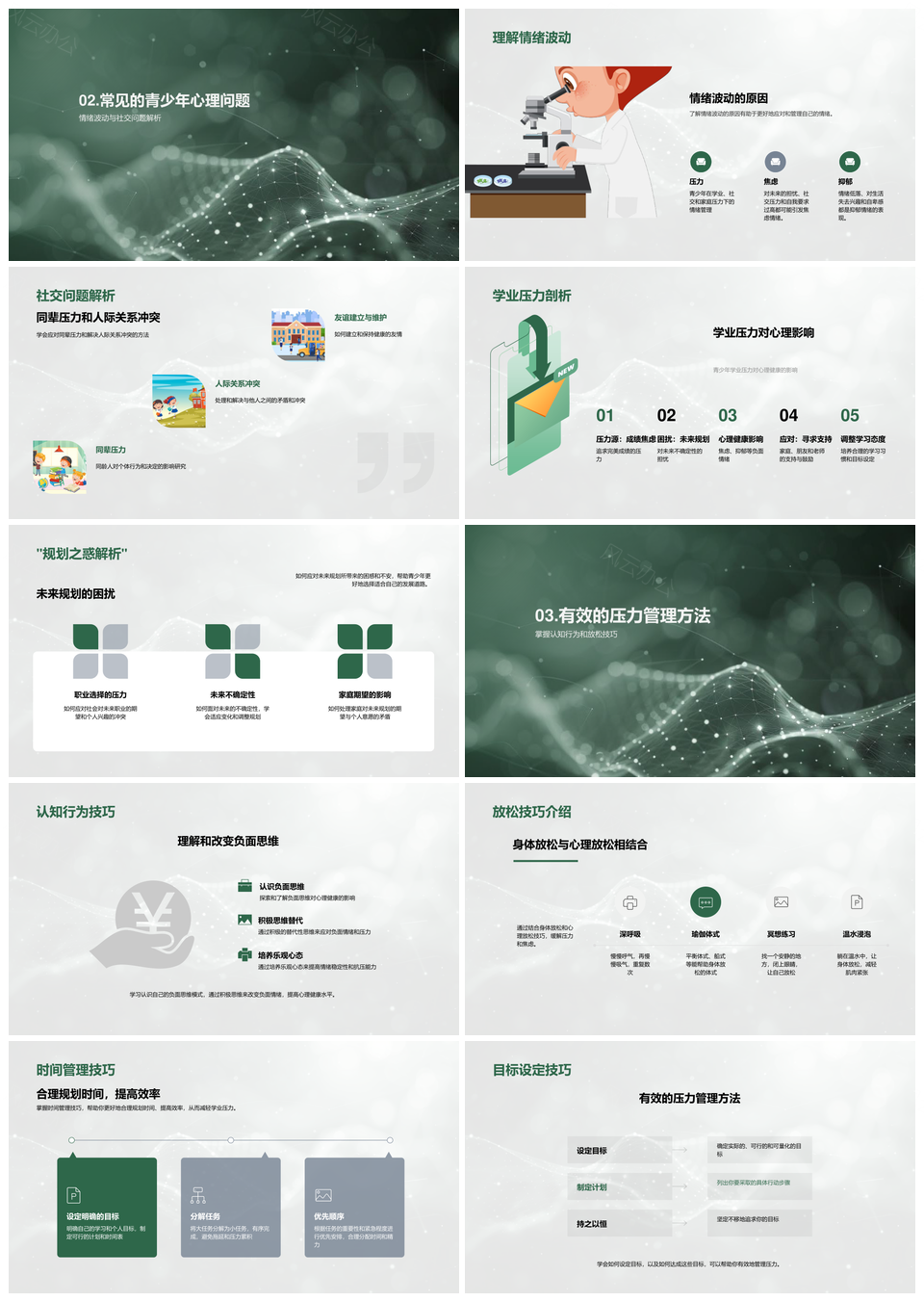 2025高中生青春期心理引导与压力应对技巧PPT模板