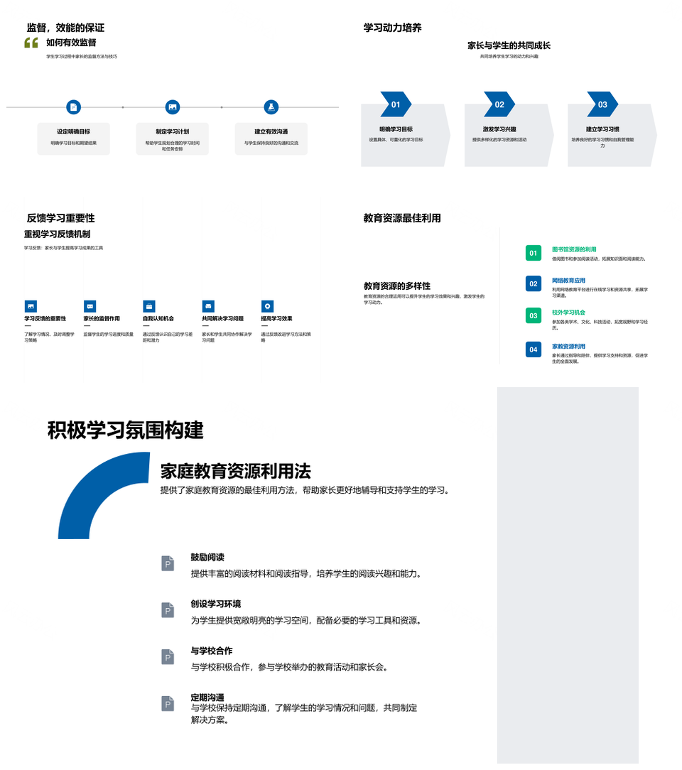 学期总评规划家校联动学生反馈教研组长PPT模板