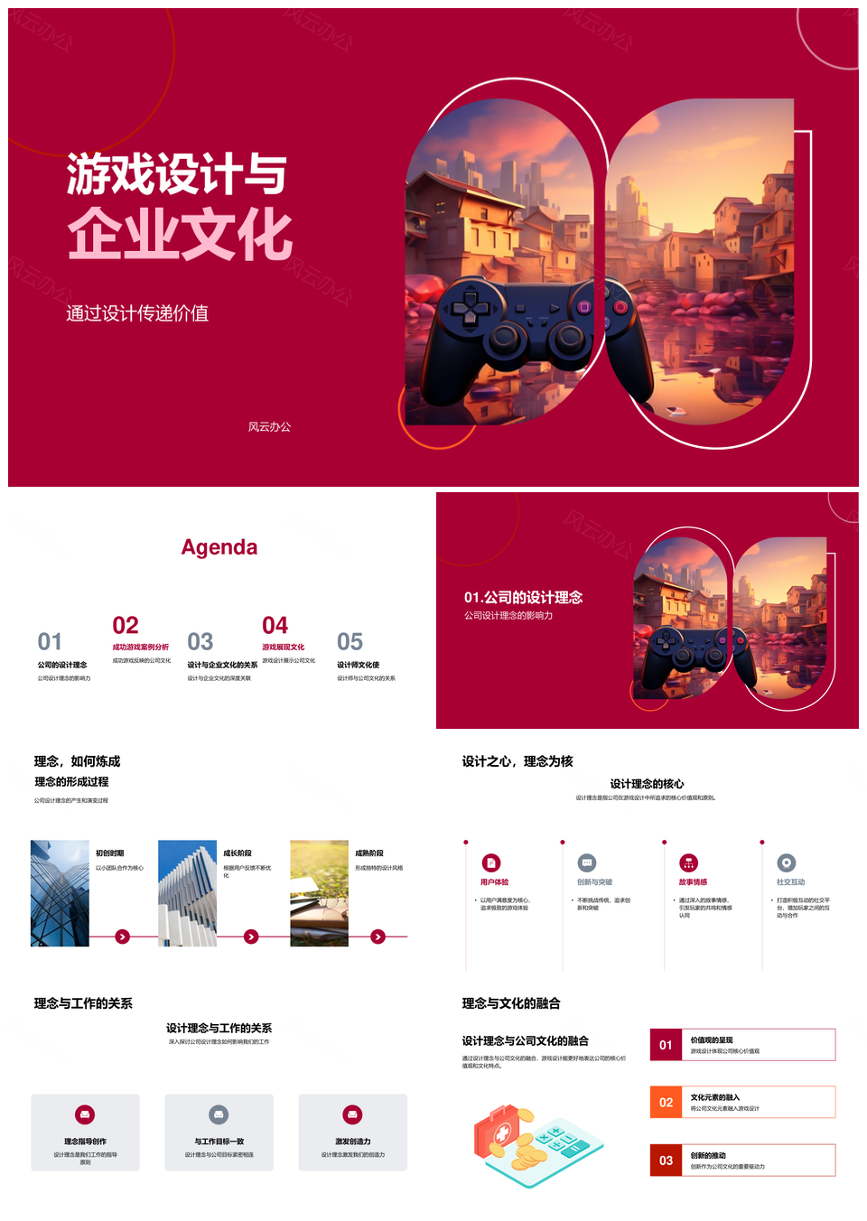 游戏设计企业文化创新用户体验成功案例PPT模板