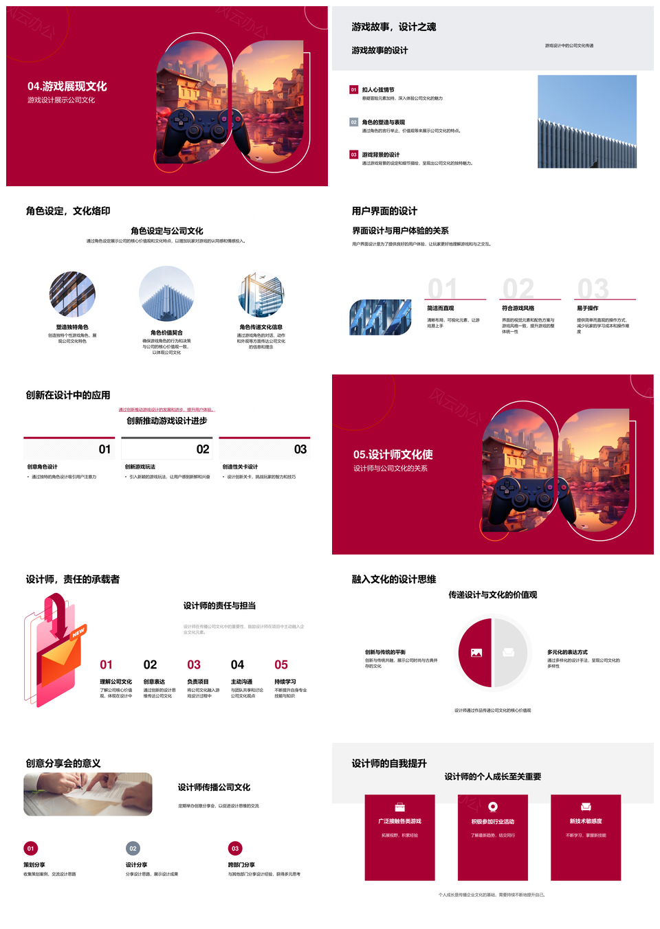 游戏设计企业文化创新用户体验成功案例PPT模板