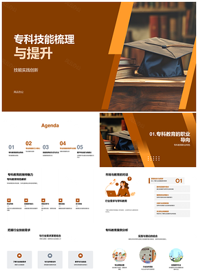 专科教育技能实践创新与行业需求提升PPT模板