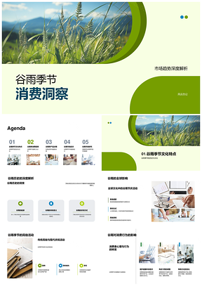 谷雨消费趋势与市场行为深度解析PPT模板