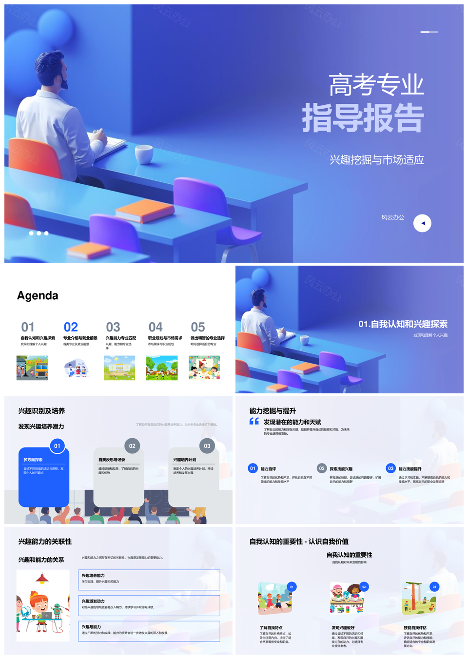 高考专业兴趣能力市场就业指导解析PPT模板