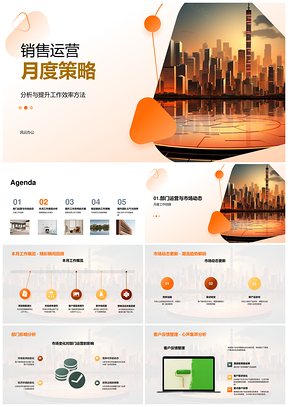 销售运营月策效率市场数据分析客户反馈研究PPT模板