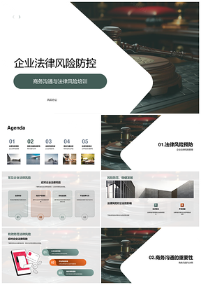 企业法律风险防控管理与高层商务沟通PPT模板