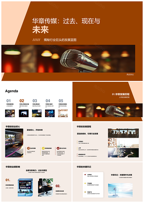 华章传媒发展历程使命业务创新传承PPT模板