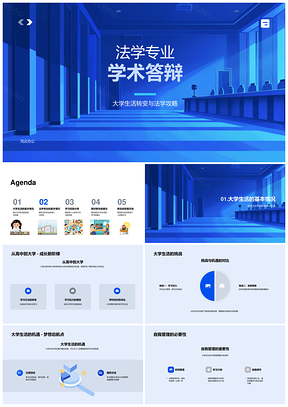 法学学术答辩严谨素养实践砺炼PPT模板