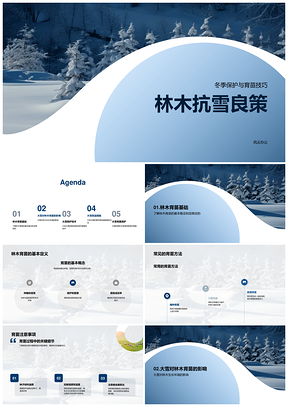 农民大雪林木育苗抗雪技术培训PPT模板