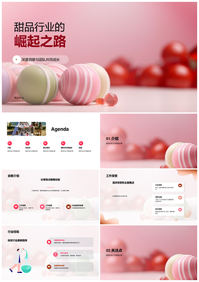 糕点糖果行业创新趋势销售增长成功案例PPT模板