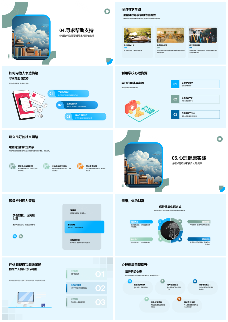 高三学生心理调适助力学业成长PPT模板