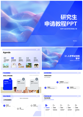 研究生申请备考选导师策略入学考试研究兴趣PPT模板