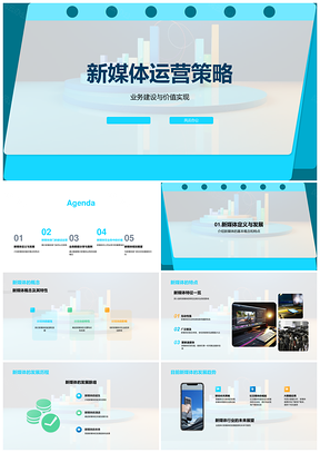 新媒体运营策略业务建设与价值实现PPT模板