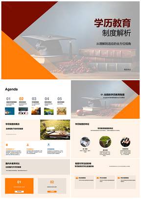 学历教育制度改革毕业帽解析PPT模板