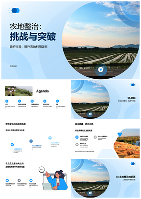 农业土地整治挑战机遇政企共议农田增效PPT模板
