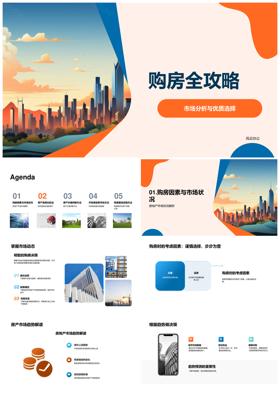 购房全攻略市场趋势分析与优选策略PPT模板