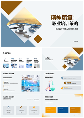 精神康复职业培训医护心理社交技能PPT模板